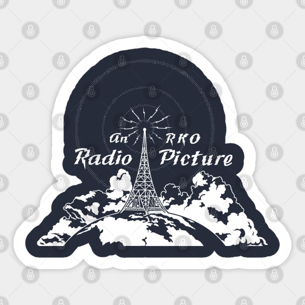 RKO Radio Pictures Tower Sticker by Chewbaccadoll